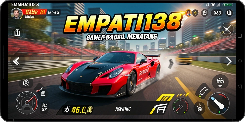 Screenshot gameplay EMPATI138 menampilkan aksi balap yang intens dan grafis luar biasa.