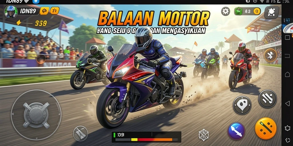 Tampilan menegangkan dari balapan motor di IDN89.
